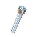 Allied Titanium 1/4"-28 Socket Head Cap Screw, Plain Titanium, 1-1/2 in Length 0017125